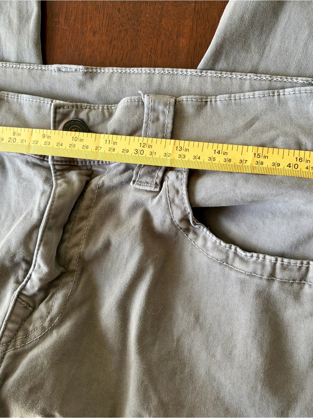 True Religion Woman’s Green / Gray Straight Leg Pants